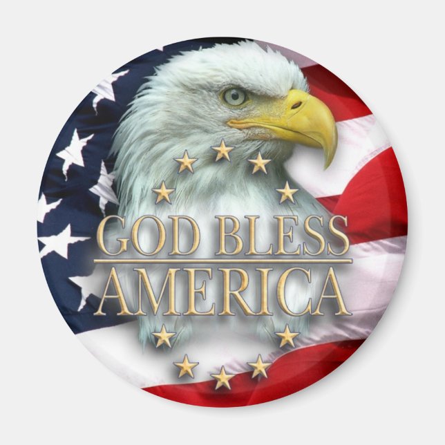Gott segne Amerika Magnet (Vorne)