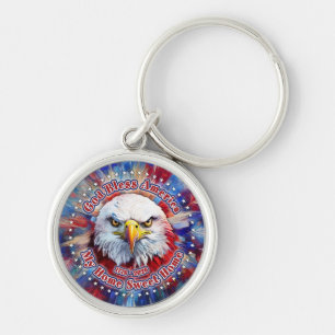 Gott segne Amerika Mein Zuhause Sweet Home Red Eag Schlüsselanhänger