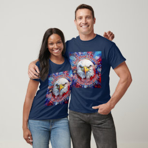Gott segne Amerika Mein Zuhause Sweet Home Red Eag T-Shirt