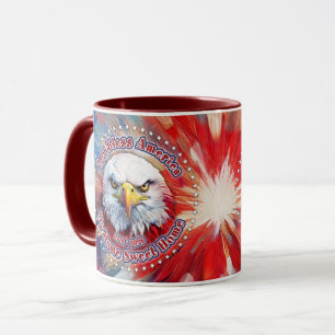 Gott segne Amerika Mein Zuhause Sweet Home Red Eag Tasse