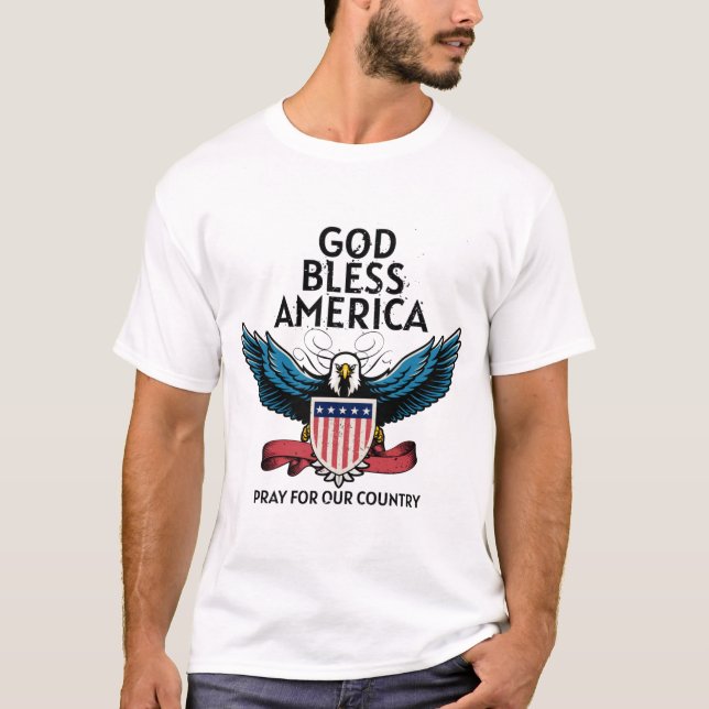 Gott segne Amerika Mens T-Shirt (Vorderseite)