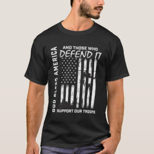 Gott segne Amerika Militärveteran unterstützen uns T-Shirt