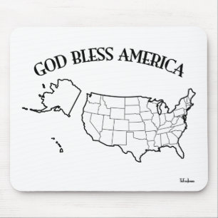 GOTT SEGNE AMERIKA mit US-Gliederung Mousepad