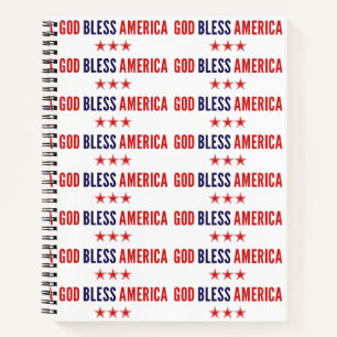 Gott segne Amerika Notizbuch