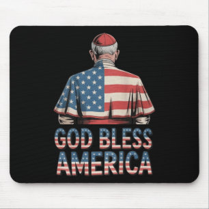 Gott segne Amerika Papst Leo Xiv (auf der Rückseit Mousepad