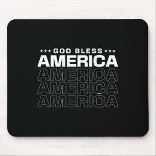 Gott segne Amerika Patriotisch 4. Juli Für Erinner Mousepad