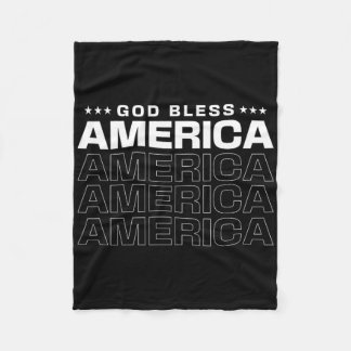 Gott segne Amerika Patriotisch zum 4. Juli für Ged Fleecedecke