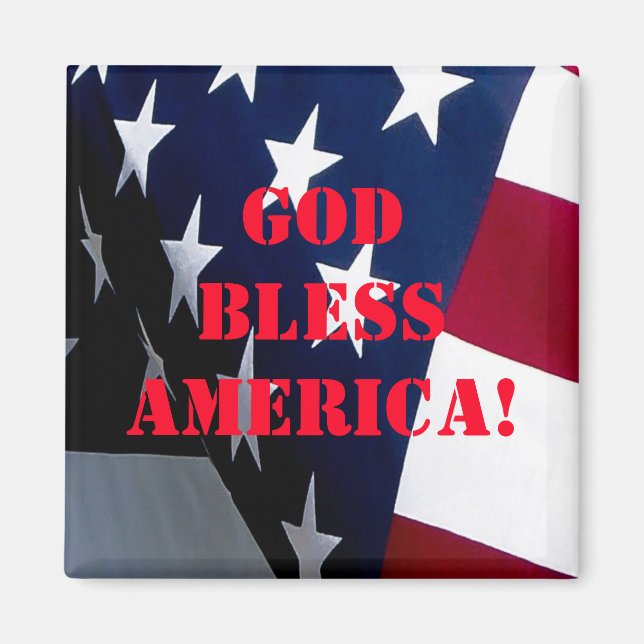 "Gott segne Amerika" "patriotische Gabe" Magnet (Vorne)