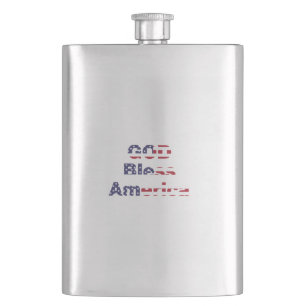 Gott segne Amerika Patriotische Stahlflasche Flachmann