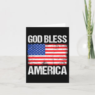 Gott segne Amerika Patriotisches Glück 4. Juli für Karte