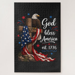 Gott segne Amerika Patriotisches Kreuz
