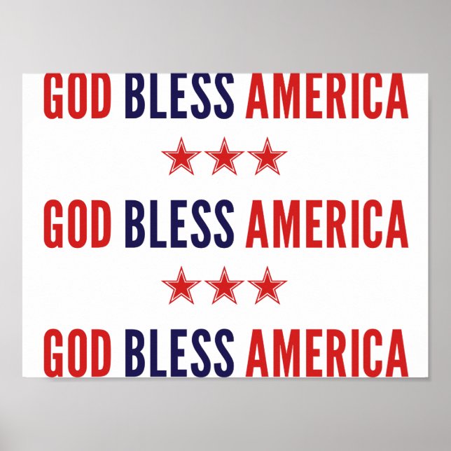 Gott segne Amerika Poster (Vorne)