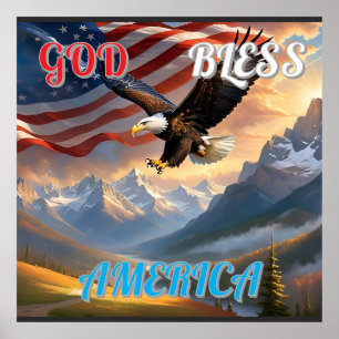 GOTT SEGNE AMERIKA POSTER