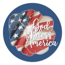 Gott segne Amerika Red White Blue Flag Gift Tags
