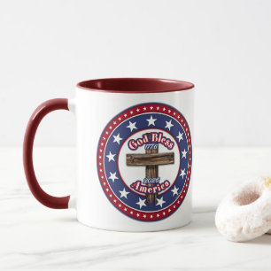 Gott segne Amerika Robuste Kreuz 1776-2026 Tasse