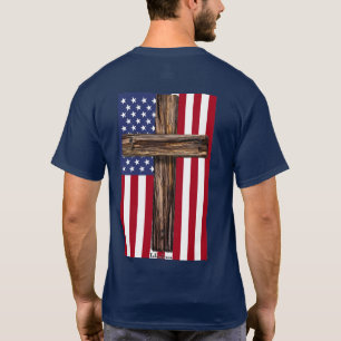 Gott segne Amerika Robuster Kreuzflagge 1776-2026 T-Shirt