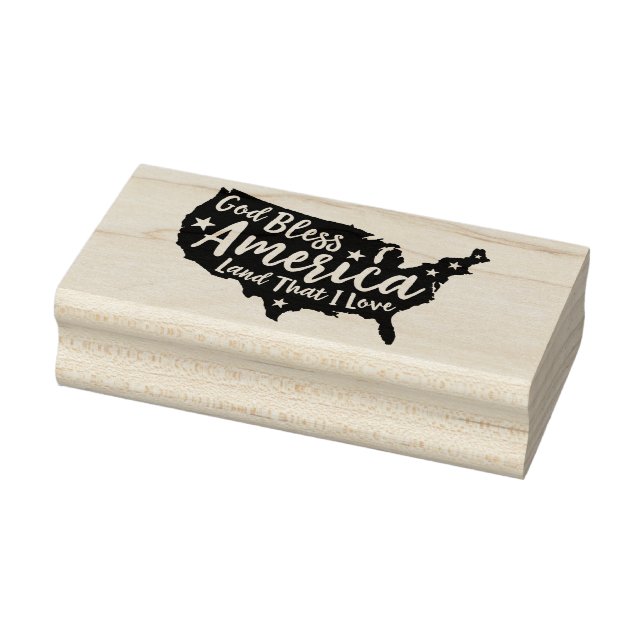 Gott segne Amerika Rubber Art Briefmarke Gummistempel (Stempel)
