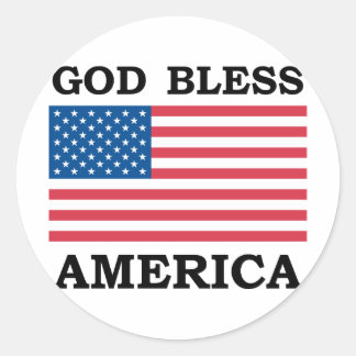 Gott segne Amerika Runder Aufkleber