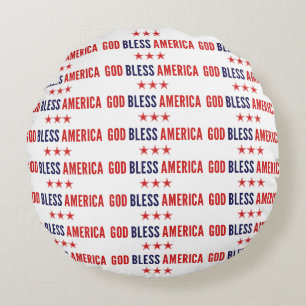 Gott segne Amerika Rundes Kissen