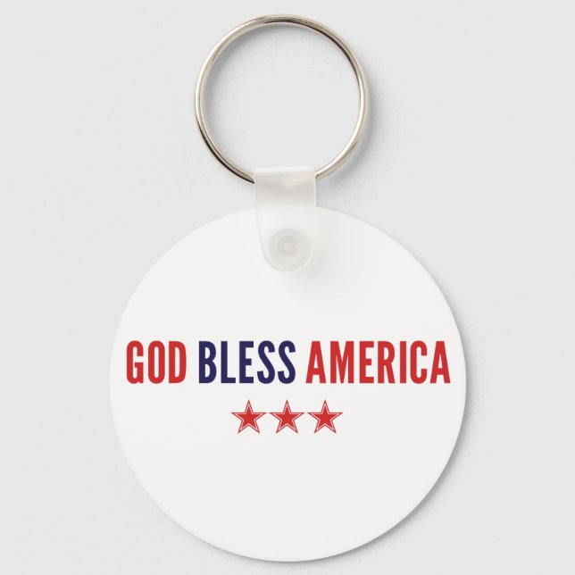 Gott segne Amerika Schlüsselanhänger (Vorderseite)