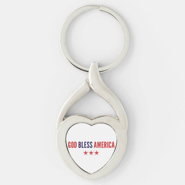 Gott segne Amerika Schlüsselanhänger (Vorderseite)