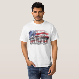 Gott segne Amerika Soldaten auf der Flagge T-Shirt
