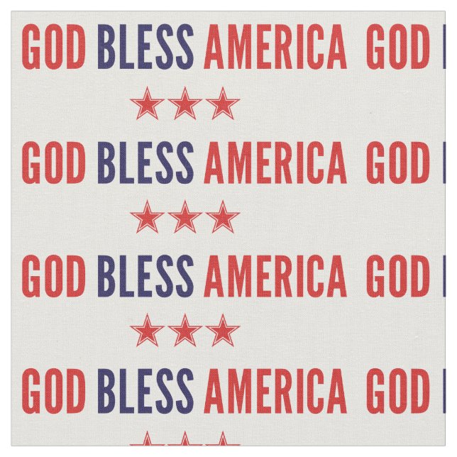 Gott segne Amerika Stoff (Nahaufnahme)