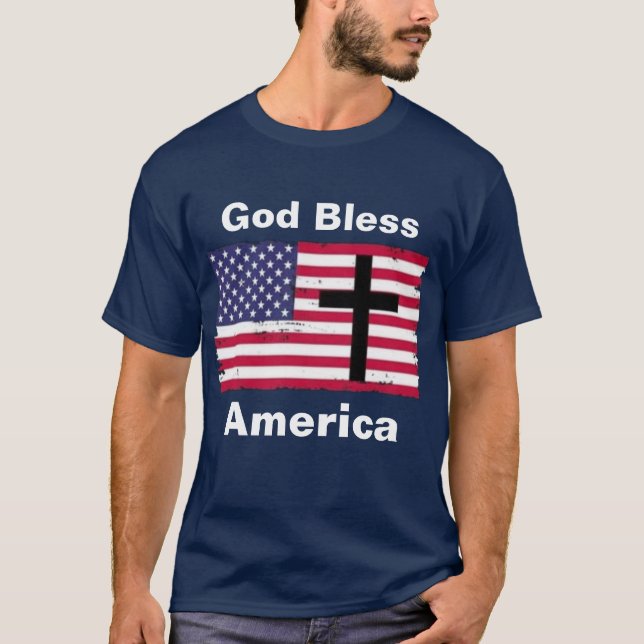 Gott segne Amerika T-Shirt (Vorderseite)
