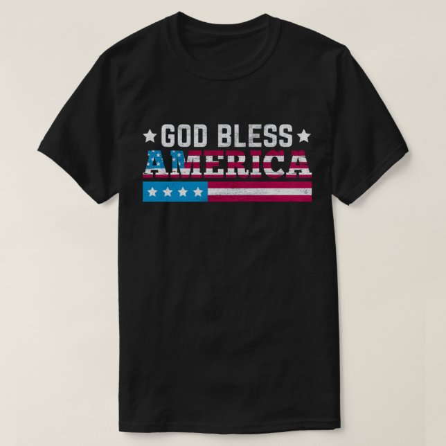 Gott segne Amerika T-Shirt (Design vorne)