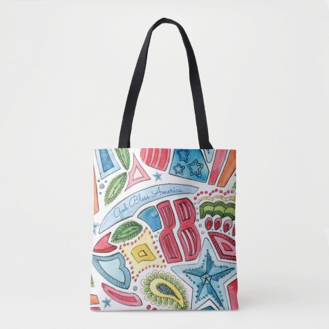 Gott segne Amerika Tasche von Hether Französisch H (Vorderseite)