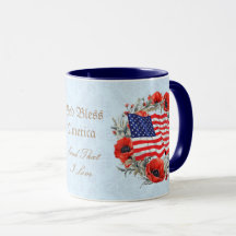Gott segne Amerika Tasse Flag Puppies
