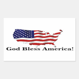 Gott segne Amerika United States Flag Aufkleber