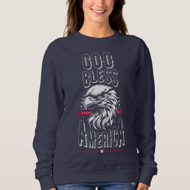 Gott segne Amerika, USA Adler Sweatshirt (Vorderseite)