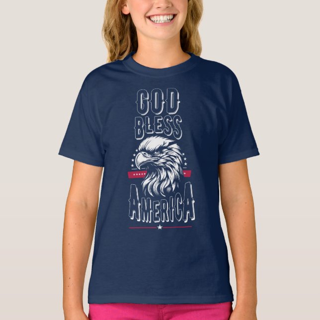 Gott segne Amerika, USA Adler T-Shirt (Vorderseite)