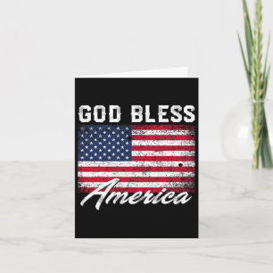 Gott segne Amerika USA Flagge 4. Juli Patriotic Karte