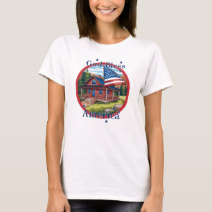 Gott segne Amerika USA-Flagge T-Shirt
