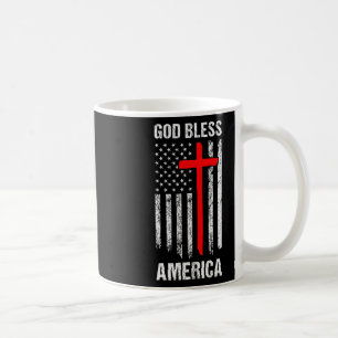 Gott segne Amerika, vierter Juli, christlicher Pat Kaffeetasse