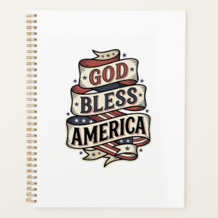 Gott segne Amerika Vintage Patriotisches Vektor-De Planer