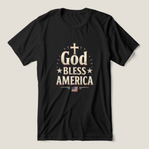 Gott segne Amerika - Vintages Patriotisches Christ Tri-Blend Shirt