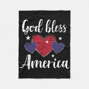 Gott segne Amerika zum Unabhängigkeitstag am 4. J Fleecedecke
