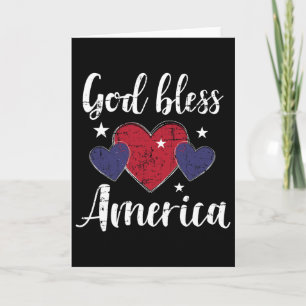 Gott segne Amerika zum Unabhängigkeitstag am 4. Ju Karte
