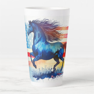 Gott segne das Patriotische Pferd der USA Milchtasse
