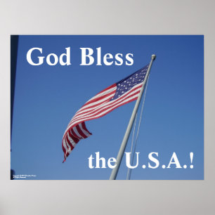 Gott segne das Poster der USA!