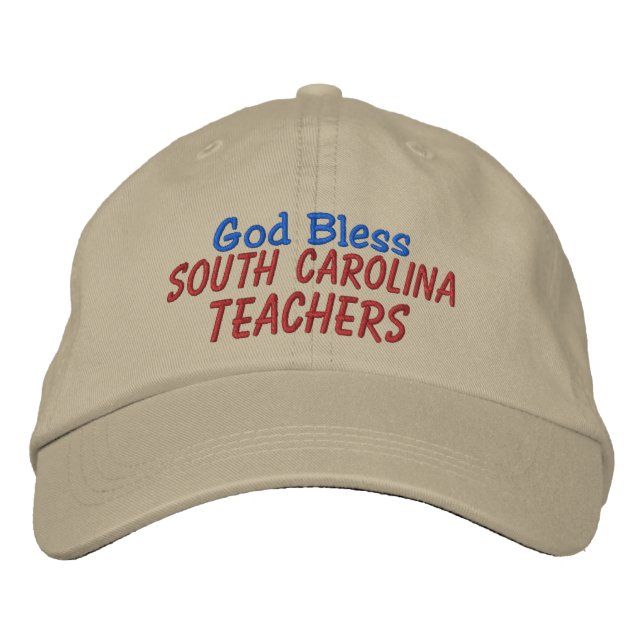 Gott segne (dein Staat) Lehrer Bestickte Kappe (Vorderseite)