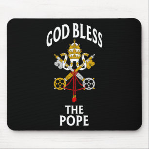 Gott segne den Papst Vatikanisches Wappen katholis Mousepad