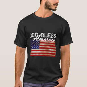 Gott segne die amerikanische Flagge T-Shirt