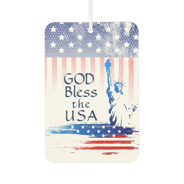 Gott segne die USA-Freiheitsstatue, amerikanische  Autolufterfrischer (Vorderseite)