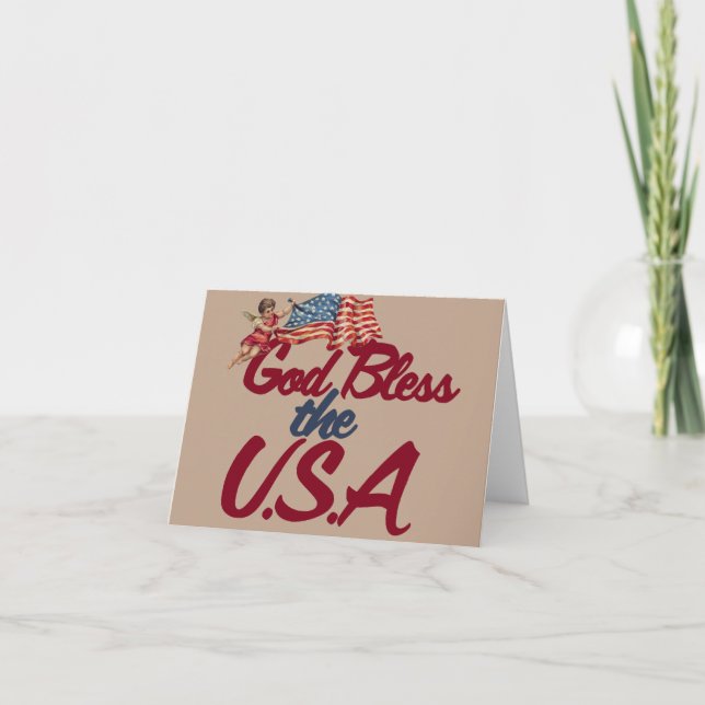 Gott segne die USA Karte (Vorderseite)