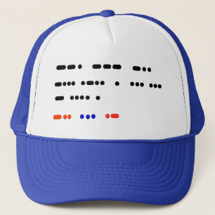 Gott segne die USA Morse Code Hut Truckerkappe