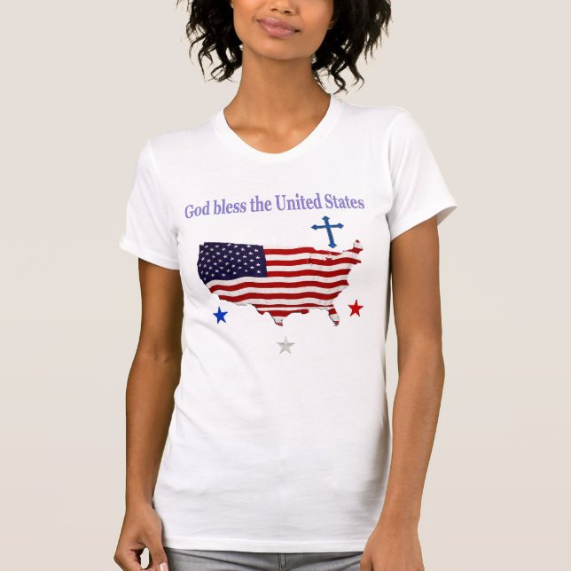 Gott segne die USA T-Shirt (Vorderseite)